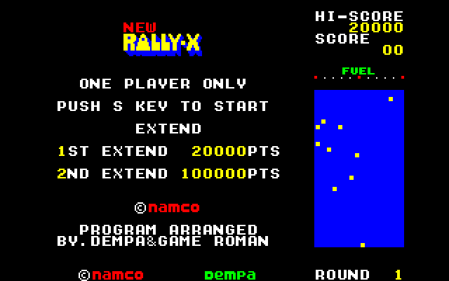 Rally-X [Model DP-3201203] screenshot