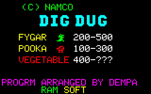 Dig Dug [Model DP-3778] screenshot