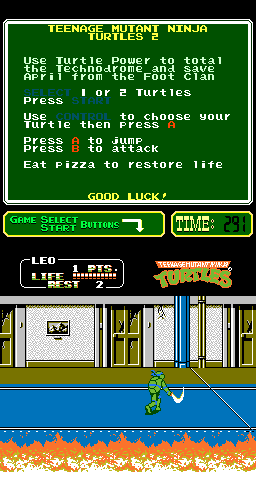 Teenage Mutant Ninja Turtles II - The Arcade Game [Model PCH1-R-2N] screenshot