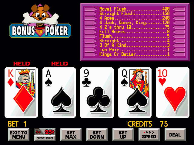 Bonus Poker screenshot