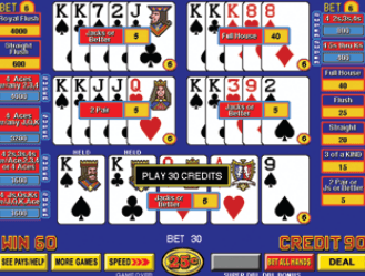 Super Triple Play Draw Poker screenshot