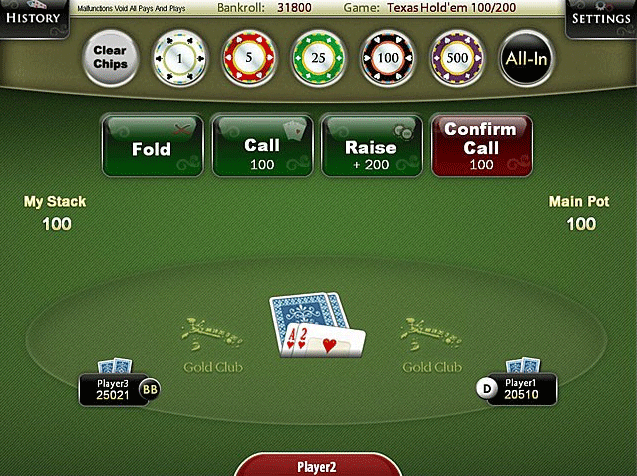 Texas Hold'em Poker Table screenshot