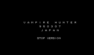 Vampire Hunter - Darkstalkers' Revenge [Stop version] screenshot