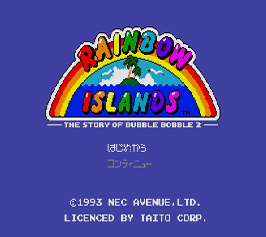 Rainbow Islands - The Story of Bubble Bobble 2 [Model NAPR-1012] screenshot
