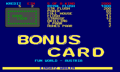 Bonus Card screenshot