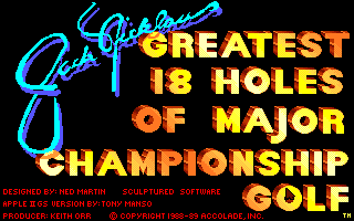 Jack Nicklaus' Greatest 18 Holes of Major Championship Golf screenshot