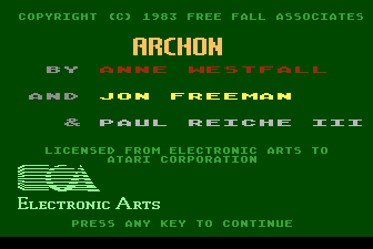 Archon - The Light and the Dark [Model RX8092] screenshot