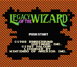 Legacy of the Wizard [Model NES-LC-USA] screenshot
