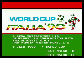 World Cup Italia '90 screenshot