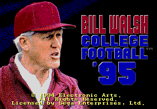 Bill Walsh College Football 95 [Model 7348] screenshot