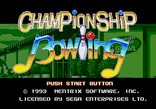 Championship Bowling [Model T-58056] screenshot