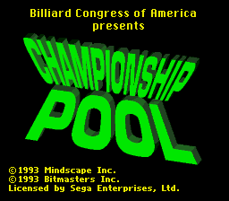 Championship Pool [Model T-87076] screenshot