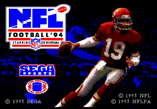 NFL Football '94 Starring Joe Montana screenshot