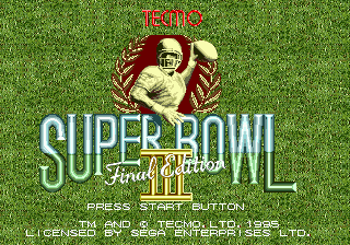 Tecmo Super Bowl III - Final Edition screenshot
