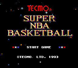 Tecmo Super NBA Basketball screenshot