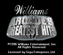 Williams Arcade's Greatest Hits screenshot