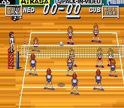 Multi Play Volleyball [Model SHVC-A3VJ-JPN] screenshot