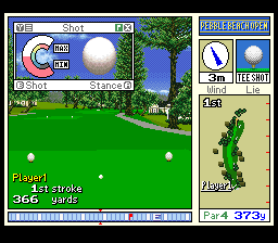 New 3D Golf Simulation - Pebble Beach no Hatou [Model SHVC-GB] screenshot