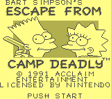 Bart Simpson's Escape from Camp Deadly [Model DMG-TS-USA] screenshot