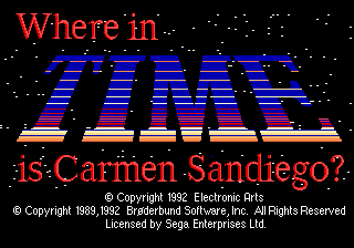 Where in TIME is Carmen Sandiego? [Model E226SMXI] screenshot