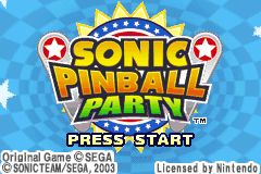 Sonic Pinball Party [Model AGB-A86E-USA] screenshot