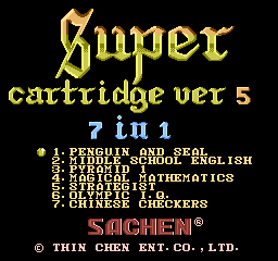Super Cartridge Ver 5 - 7 in 1 screenshot