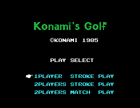 Konami's Golf [Model RC723] screenshot