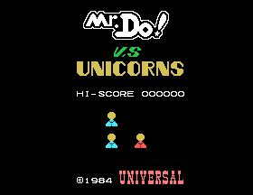 Mr. Do! vs Unicorns [Model HBS-G018C] screenshot