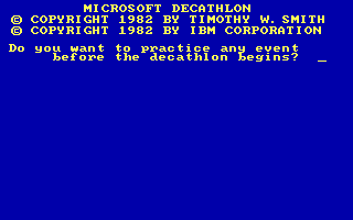 Microsoft Decathlon screenshot