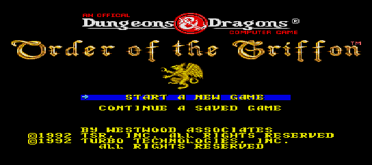 Dungeons & Dragons - Order of the Griffon [Model TGX040072] screenshot