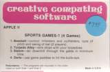 Goodies for Sports Games-1 [Model CS-4002]