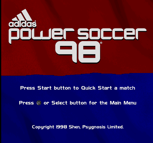 Adidas Power Soccer 98 [Model SLUS-00547] screenshot
