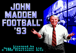 John Madden Football '93 [Model 7154] screenshot