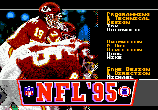 NFL '95 [Model 1237] screenshot