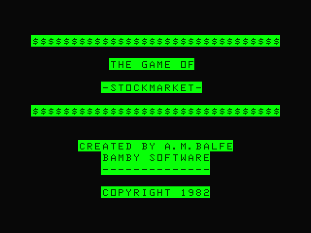 Stockmarket screenshot