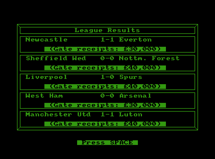 Brian Clough's Football Fortunes screenshot