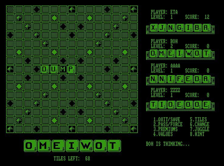 Computer Scrabble screenshot