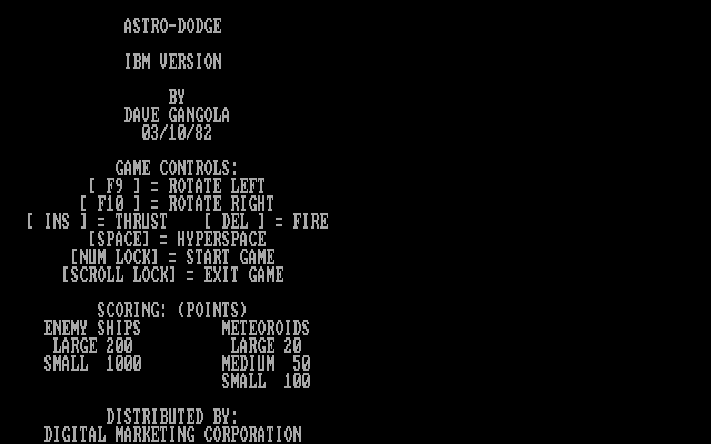 Astro-Dodge screenshot