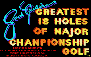 Jack Nicklaus' Greatest 18 Holes of Major Championship Golf [Model 39125] screenshot