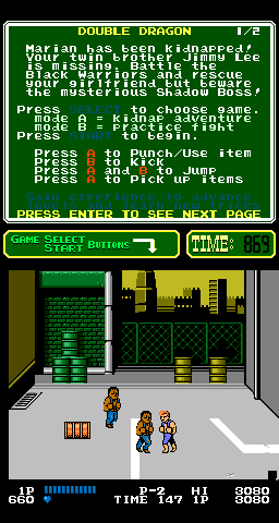 Double Dragon [Model PCH1-R-WD] screenshot