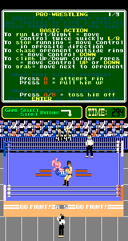 Pro Wrestling [Model PCH1-R-PW] screenshot