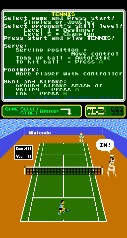 Tennis [Model PCH1-R-TE] screenshot