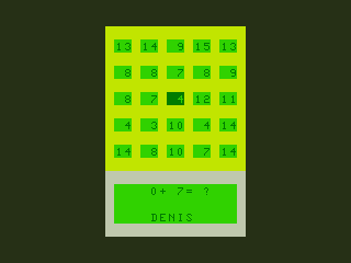 Bingo Math [Model 26-3150] screenshot