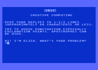 Eliza screenshot