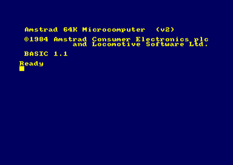 Amstrad CPC664 screenshot