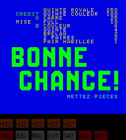 Bonne Chance! [Golden Poker hardware] screenshot