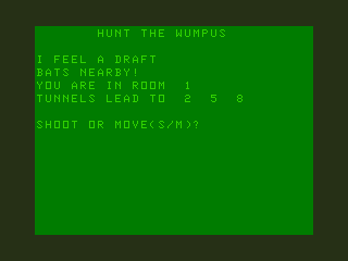 Hunt the Wumpus screenshot