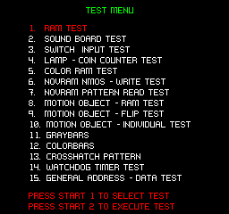 Sente Diagnostic Cartridge screenshot