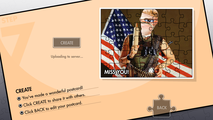 JigsawMaker - Postcard screenshot