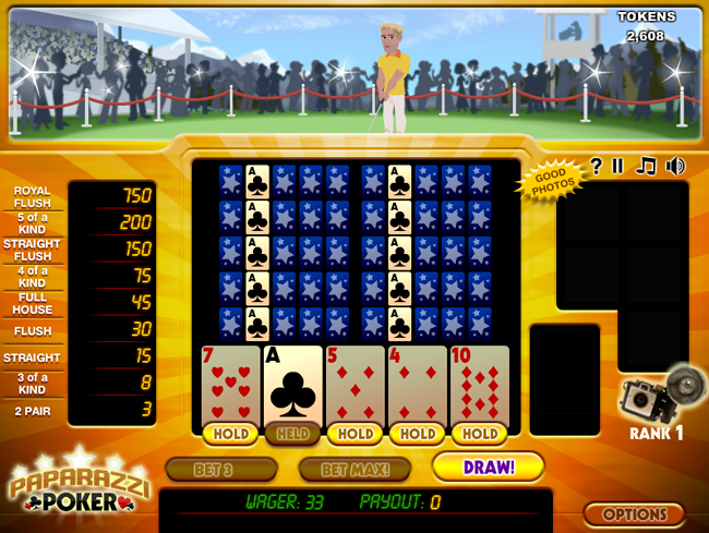 Paparazzi Poker screenshot